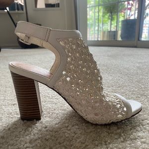 Madden Girl White Heeled Bootie